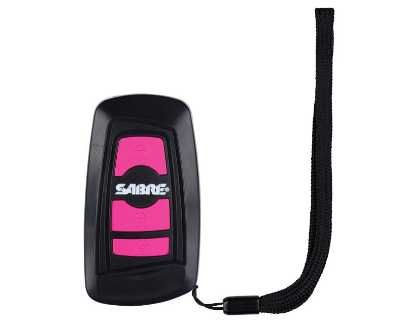 Sabre 3-In-1 Stun Gun Key Fob with Alarm and Flashlight Pink