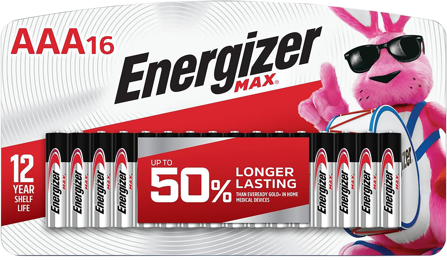 Energizer E92LP16F3 AAA 1.5V Alkaline Max Batteries Pack of 16