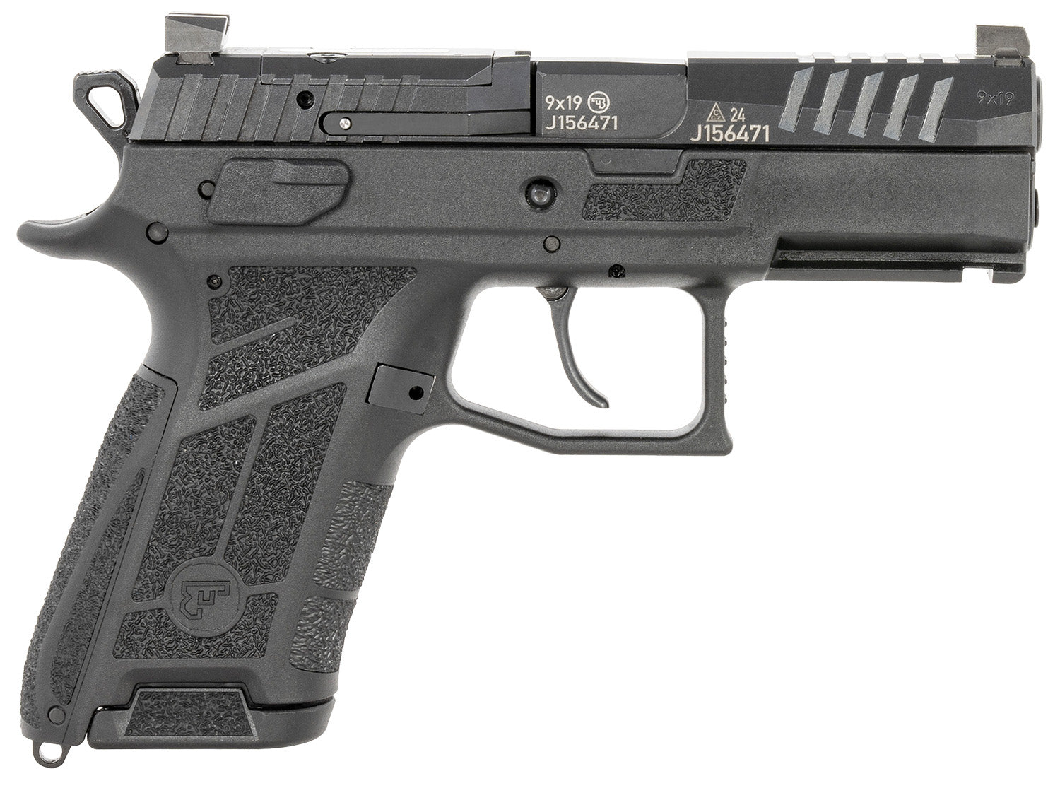 CZ-USA 91660 P-09 C Nocturne Compact 9mm Luger 15+1 3.74" Black Steel Barrel, Black Optic Cut/Serrated Steel Slide, Black Polymer Frame w/Picatinny Rail, Textured Grip