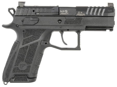 CZ-USA 91660 P-09 C Nocturne Compact 9mm Luger 15+1 3.74" Black Steel Barrel, Black Optic Cut/Serrated Steel Slide, Black Polymer Frame w/Picatinny Rail, Textured Grip