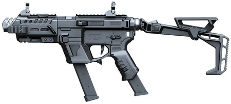 Recover Tactical P-IX+ Basic PG9 Black Folding Stock Metal Front Guard PIXPBFST01