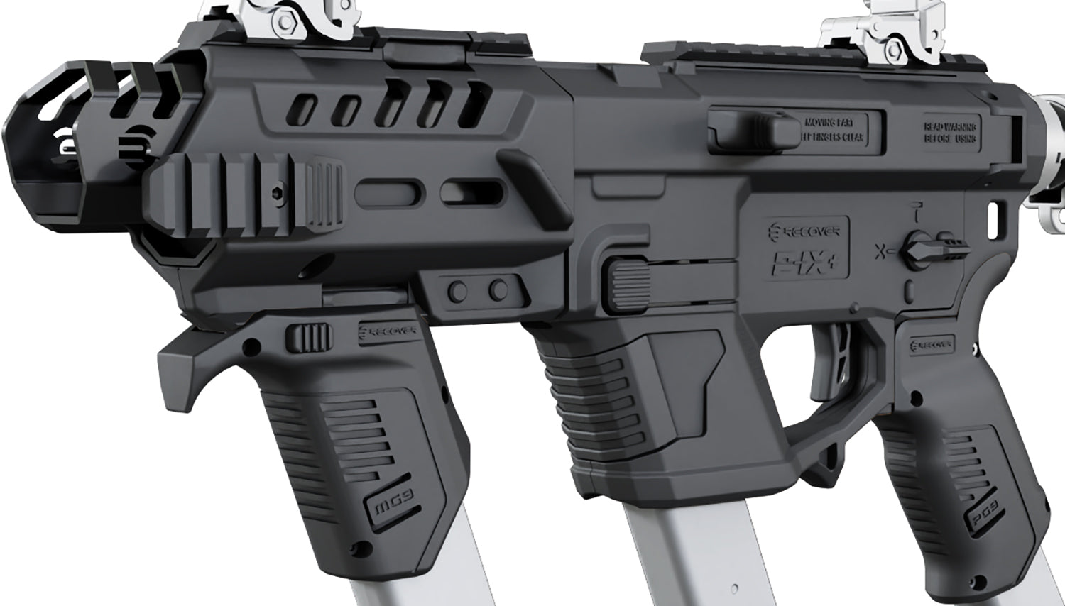 Recover Tactical P-IX+ MG PG9 SR20 Black Metal Front Guard PIXPMG01