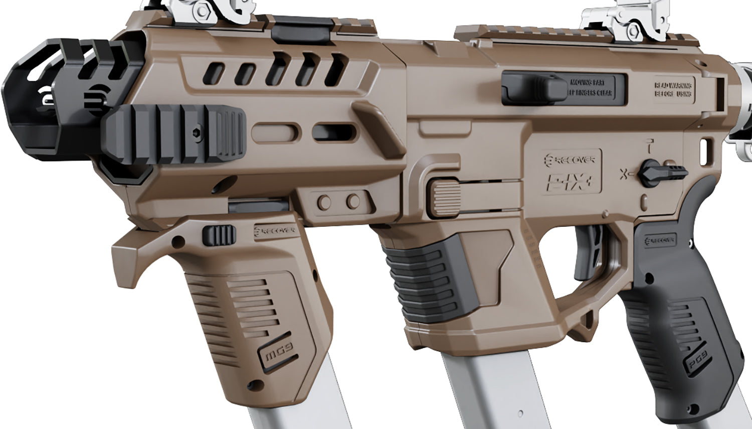 Recover Tactical P-IX+ MG PG9 SR20 Tan Metal Front Guard PIXPMG02