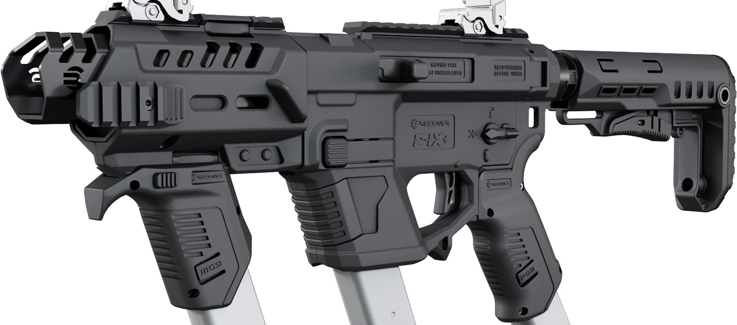 Recover Tactical P-IX+ MG PG9 SR20 Black Metal Front Guard Stock PIXPMGST01