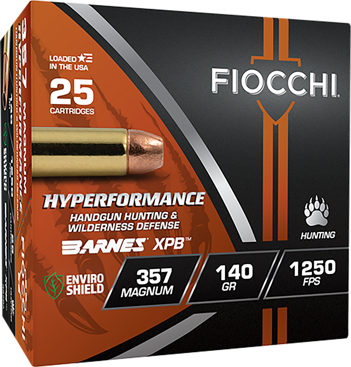Fiocchi .357 Magnum Hyperformance Hunt 140 grain XPB Jacketed Hollow Point ammunition