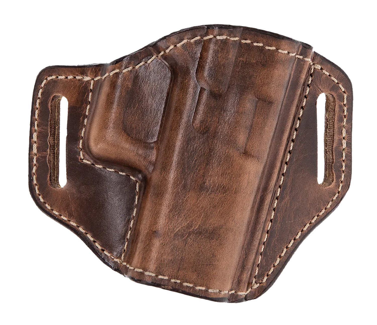 Bianchi Remedy OWB Belt Slide Holster 27410 Weathered Tan Leather for Springfield 4in RH