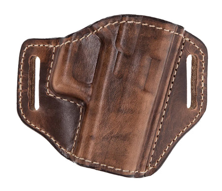 Bianchi Remedy OWB Belt Slide Holster 27410 Weathered Tan Leather for Springfield 4in RH
