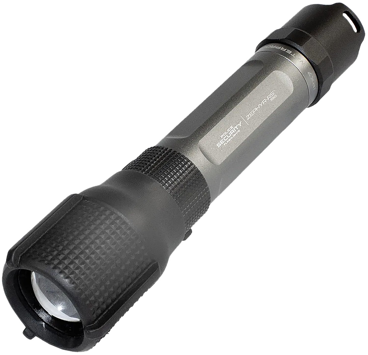 Police Security Zephyr-RS Gray 550 Lumens IPX7 Waterproof Rechargeable Flashlight