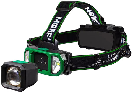 Police Security MORF R700 Black Rechargeable Headlamp Flashlight Combo 700 Lumens