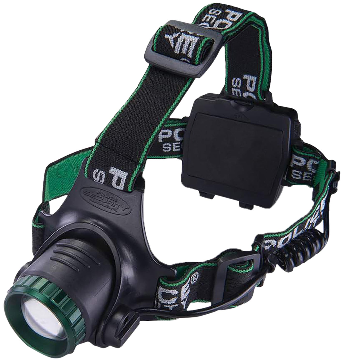 Police Security Blackout-R Black 1000 Lumens Slide Focus Rechargeable Headlamp