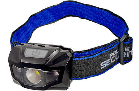 Police Security Connector 2.0 Black 280 Lumens Pivot Head Headlamp with Red Mode