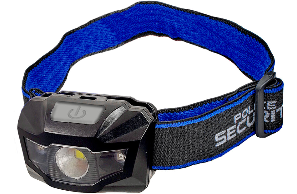 Police Security Connector 2.0 Black 280 Lumens Pivot Head Headlamp with Red Mode