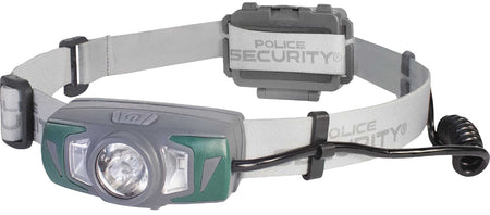 Police Security Ryder Black 500 Lumen Headlamp with Multi-Beam and Red Night Vision