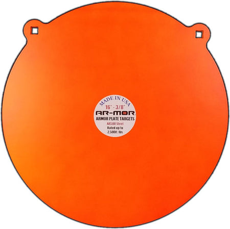 AR-MOR AR500 Steel Round Gong 16" 3/8" Thick Orange