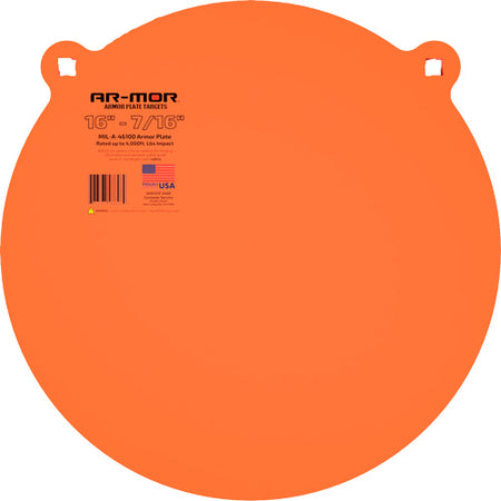AR-MOR MIL41600 Steel Round Gong 16" 7/16" Thick Orange