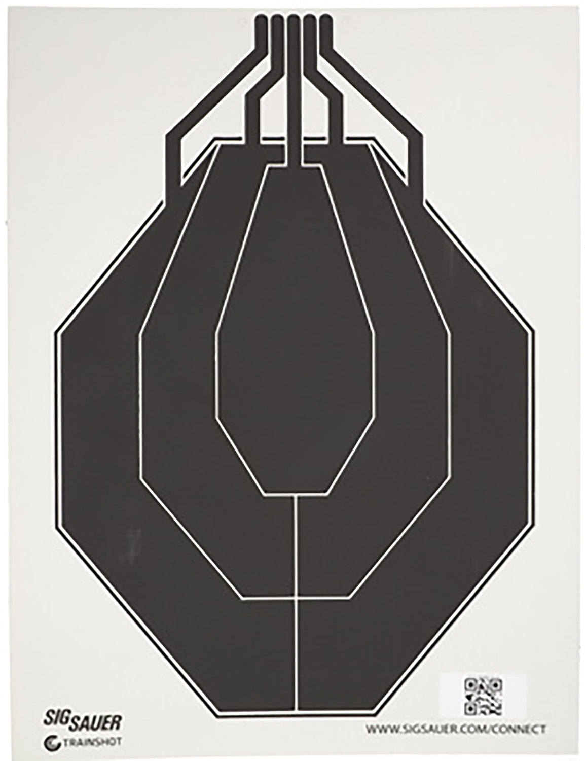 Sig Sauer SCT354 T300 Smart IPSC Hanging Target Black/White