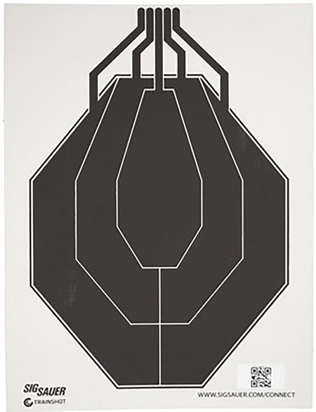 Sig Sauer SCT354 T300 Smart IPSC Hanging Target Black/White