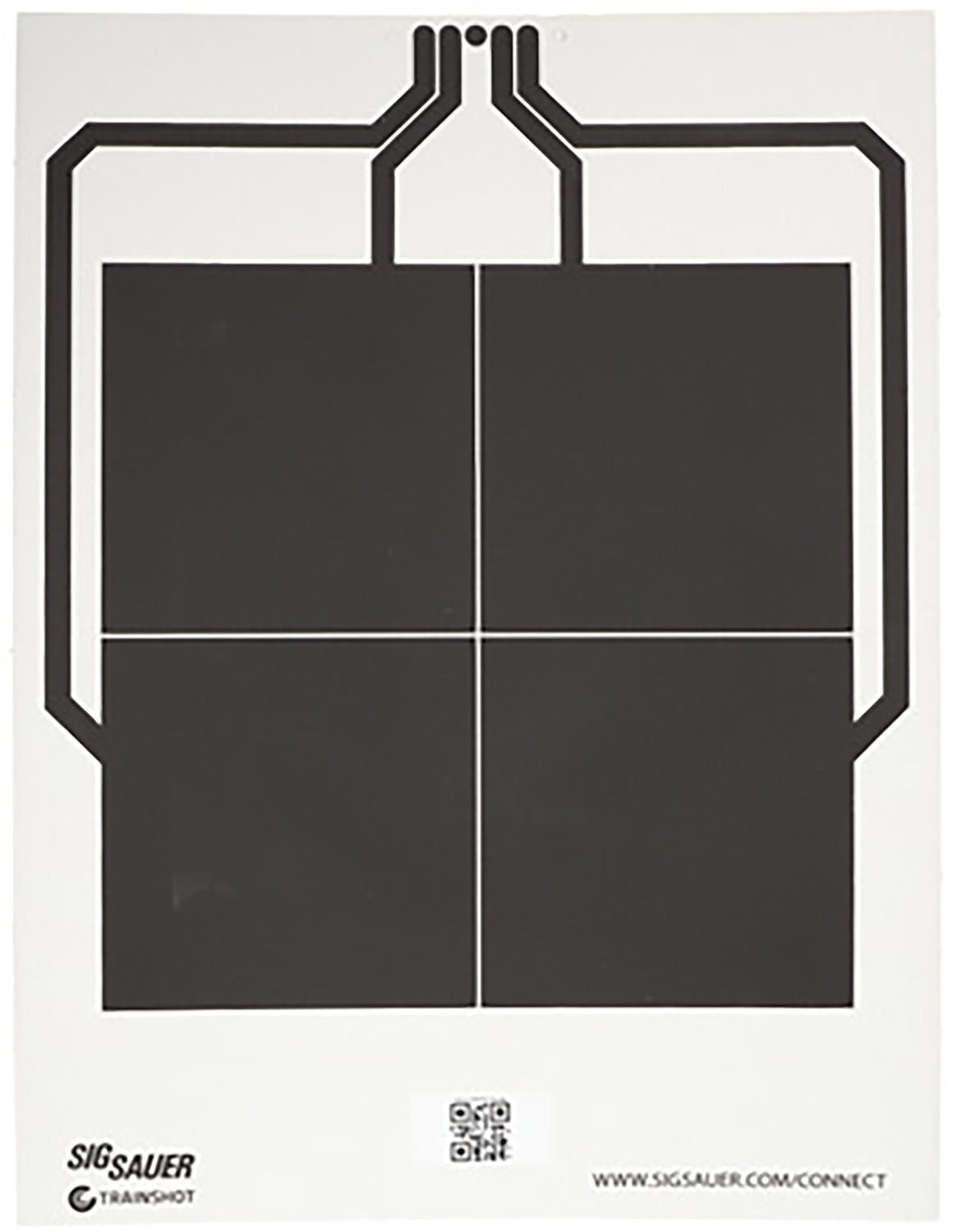 Sig Sauer SCT356 T300 Smart 4 Square Hanging Target Black/White