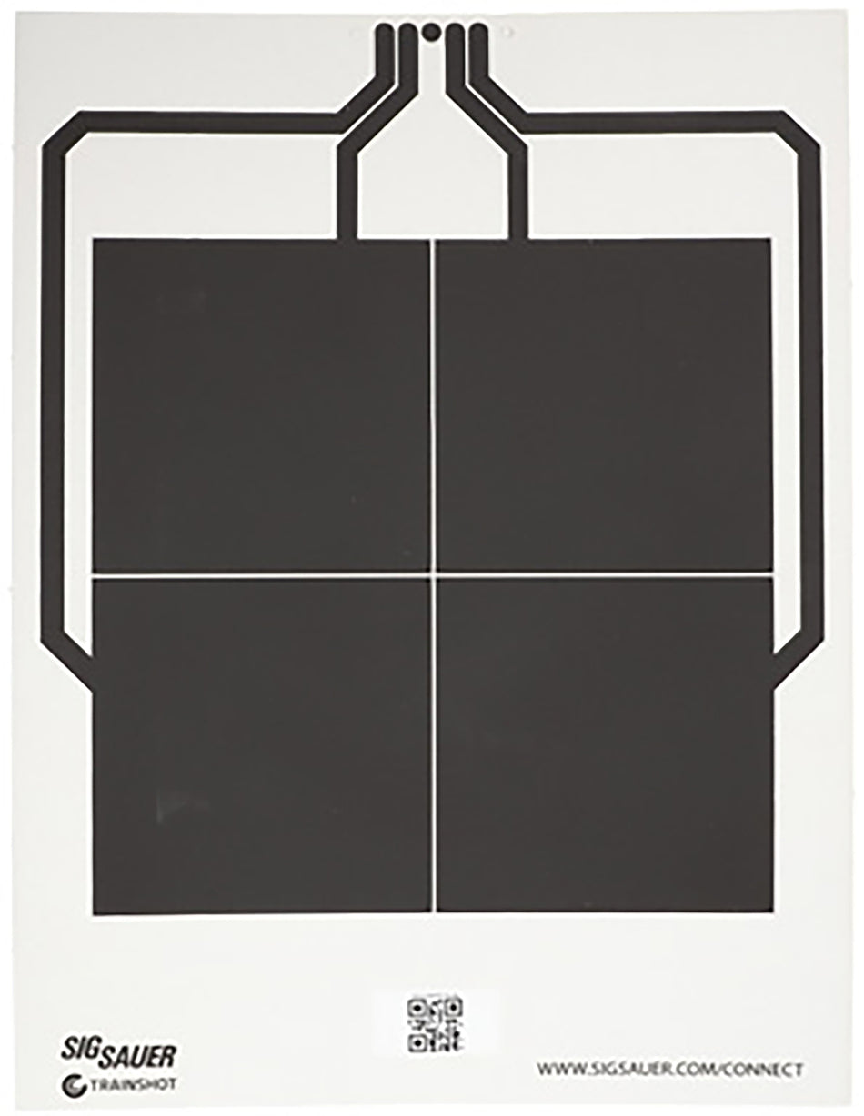 Sig Sauer SCT356 T300 Smart 4 Square Hanging Target Black/White