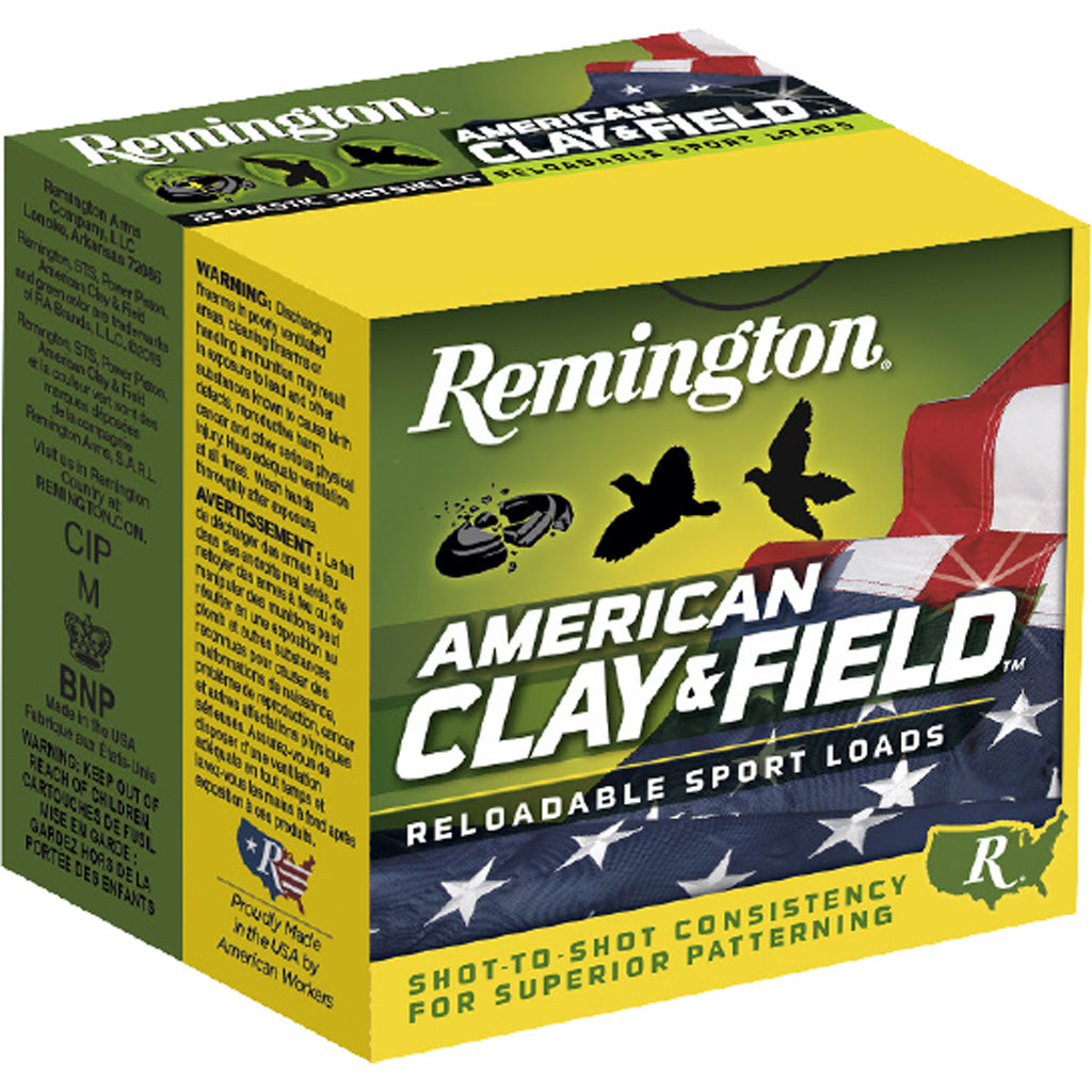 Remington 12 Gauge Shotgun Ammo American Clay & Field Sport Loads 2.75 in 1-1/8 oz #7.5