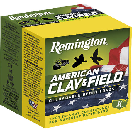 Remington 12 Gauge Shotgun Ammo American Clay & Field Sport Loads 2.75 in 1-1/8 oz #7.5