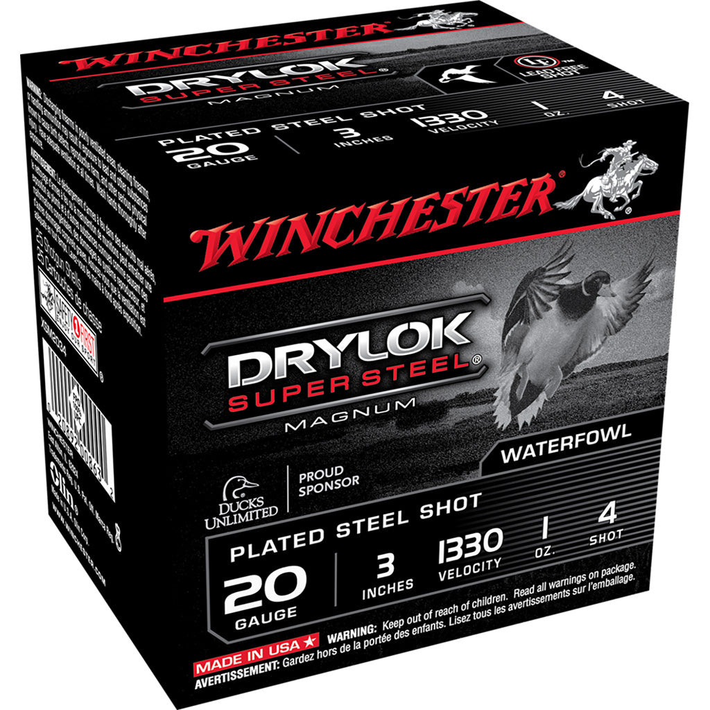 Winchester 20 Gauge Shotgun Ammo Drylok Super Steel Magnum 3 in 1 oz #4