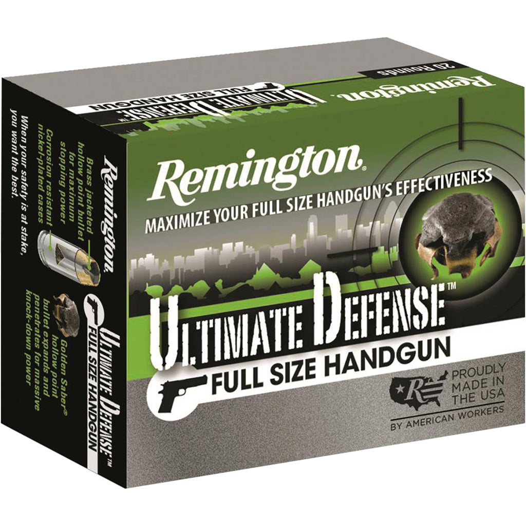 Remington Ultimate Defense Brass Jacket Hollow Point 185 Grain .45 ACP/Auto 1015 fps 047700473000