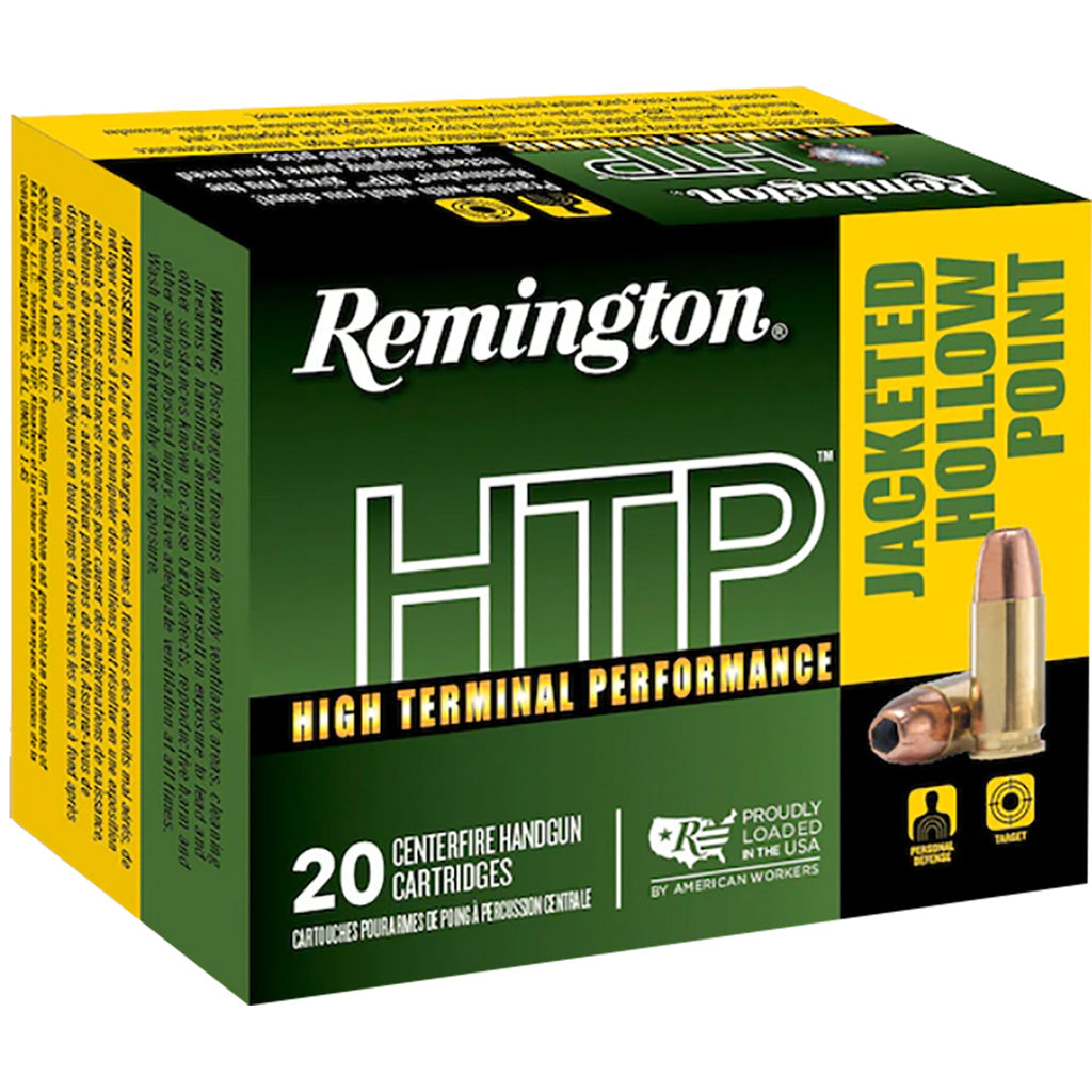 Remington HTP Jacketed Hollow Point 155 Grain .40 S&W 1205 fps 047700496801