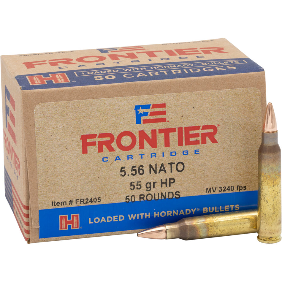Frontier Cartridge 5.56x45mm NATO Lake City Centerfire Rifle Match 55 grain Hollow Point Match ammunition