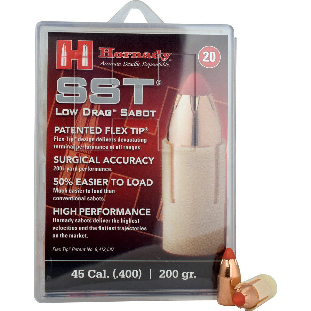 Hornady Muzzleloading 45 Cal. SST 200 gr. Low Drag Sabot Bullets 20 rd.