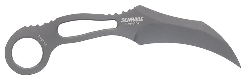 Schrade Boneyard CLR Fixed Blade Knife AUS-8 Steel Karambit Design