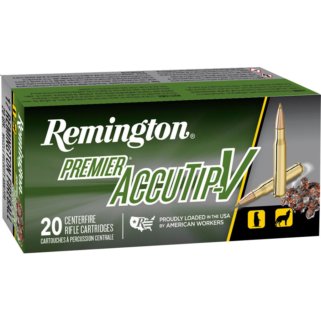 Remington .17 Remington Premier 20 grain AccuTip-V Boat Tail ammunition
