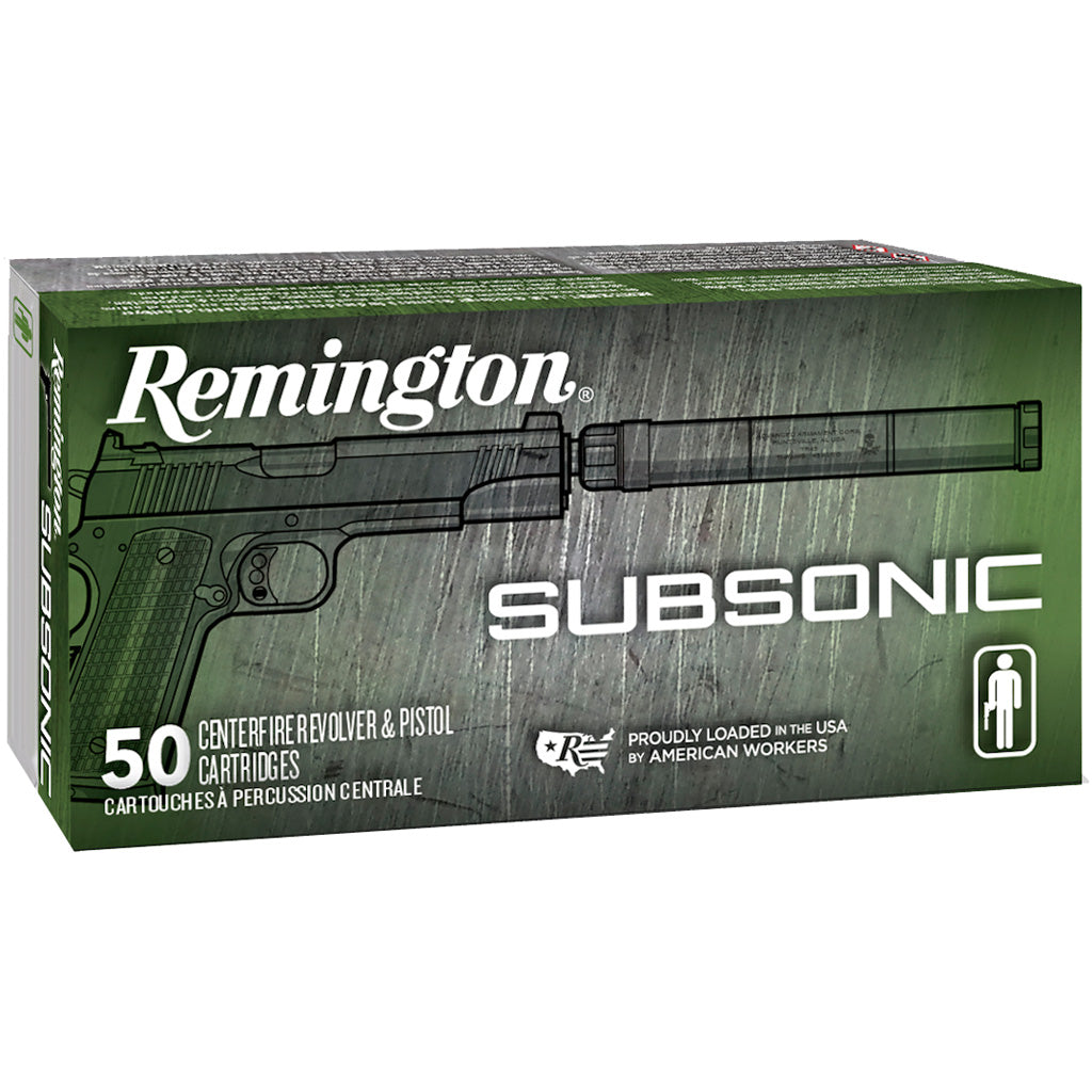 Remington Subsonic Flat Nose Enclosed Base 230 Grain .45 ACP/Auto 830 fps 047700479804