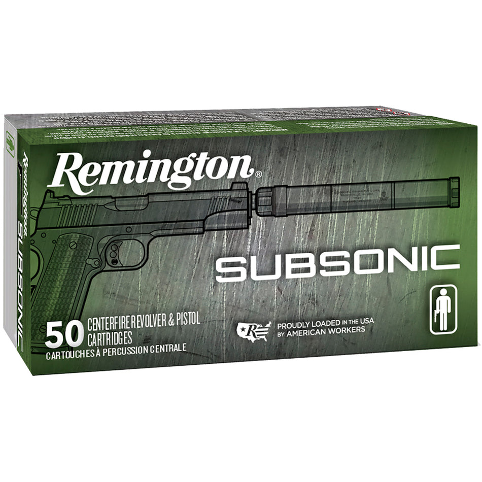 Remington Subsonic Flat Nose Enclosed Base 230 Grain .45 ACP/Auto 830 fps 047700479804