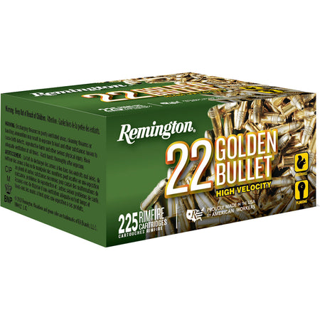 Remington Golden Bullet Plated Hollow Point 36 Grain .22 Long Rifle 1280 fps 047700482606