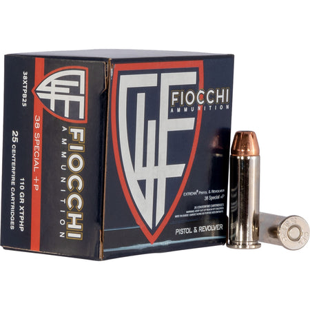 Fiocchi Hyperformance Hornady XTP Hollow Point 110 Grain .38 Special 1100 fps 762344710525