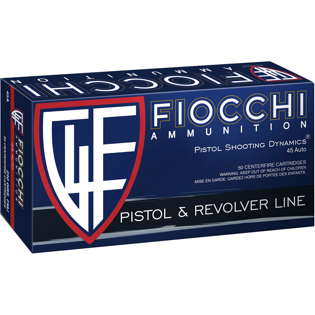 Fiocchi .45 ACP/Auto Range Dynamics 230 grain Full Metal Jacket ammunition