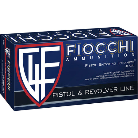 Fiocchi .45 ACP/Auto Range Dynamics 230 grain Full Metal Jacket ammunition