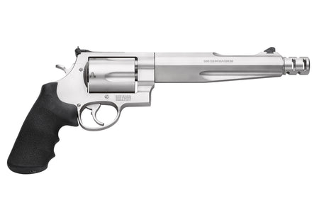 Smith & Wesson 170299 Model 500 Performance Center 500 S&W Mag Stainless Steel 7.50" Barrel With Muzzle Brake & 5rd Cylinder, Matte Stainless Steel X-Frame, Chromed Hammer & Trigger With Stop