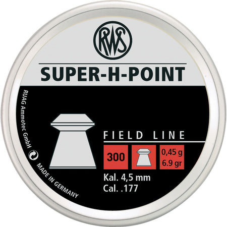 RWS Super-H-Point Field Line .177 Cal Pellets 300 Piece Tin