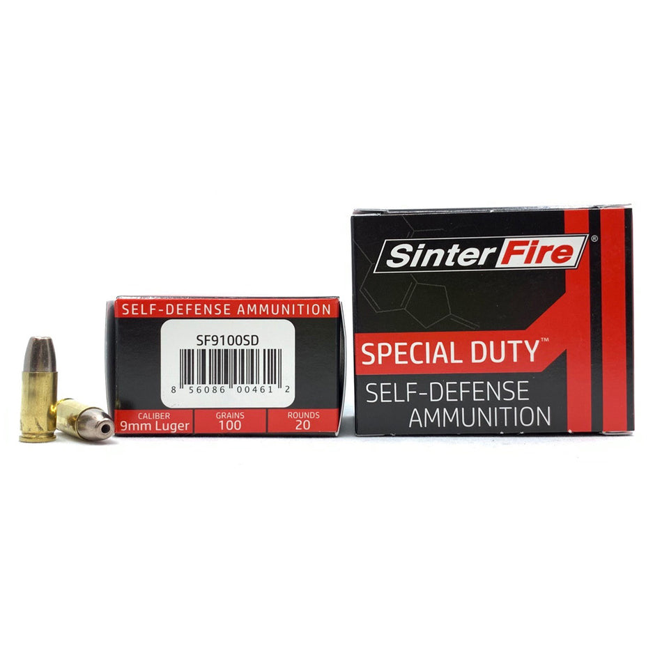 SINTERFIRE NXG LEAD PISTOL AMMO 9MM HOLLOW POINT 100GR.