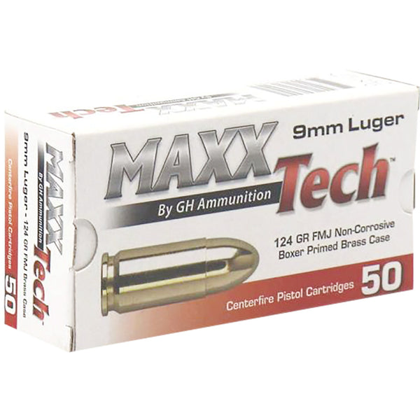 Maxxtech - 9mm - 124 Grain - Full Metal Jacket (FMJ)