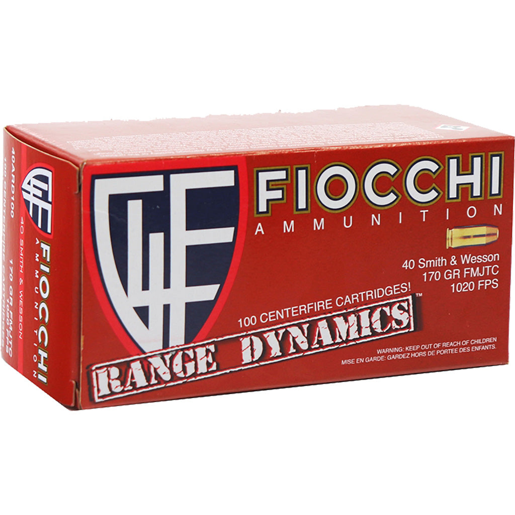 Fiocchi Range Dynamics Full Metal Jacket Truncated Cone 170 Grain .40 S&W 1020 fps 762344711881
