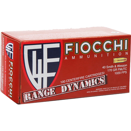 Fiocchi Range Dynamics Full Metal Jacket Truncated Cone 170 Grain .40 S&W 1020 fps 762344711881