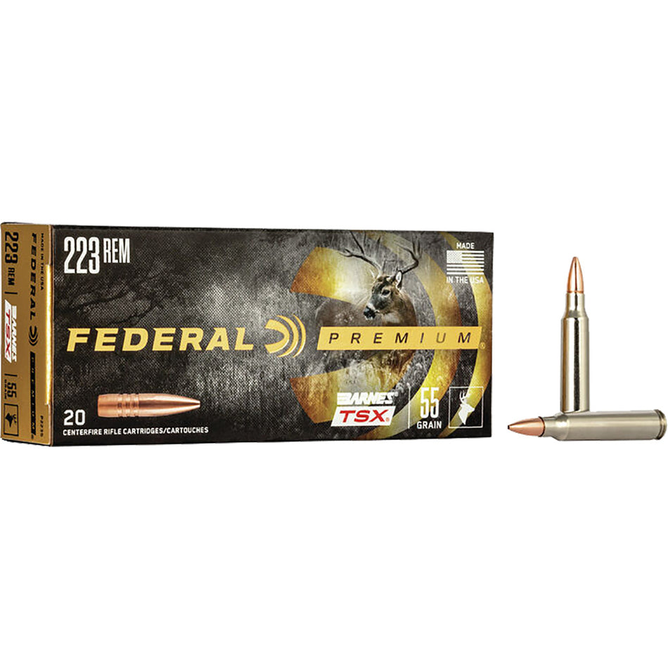 Federal Premium Barnes TSX 55 Grain .223 Remington 3200 fps 029465060305