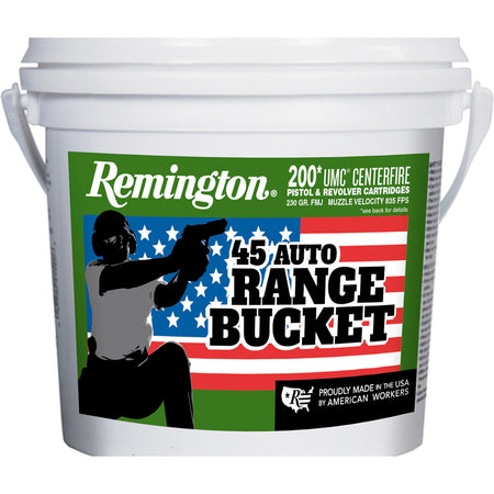 Remington .45 ACP/Auto UMC Range Bucket 230 grain Full Metal Jacket ammunition