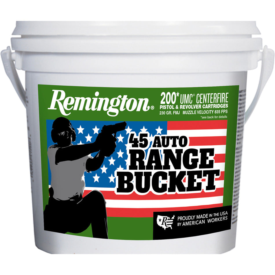 Remington .45 ACP/Auto UMC Range Bucket 230 grain Full Metal Jacket ammunition