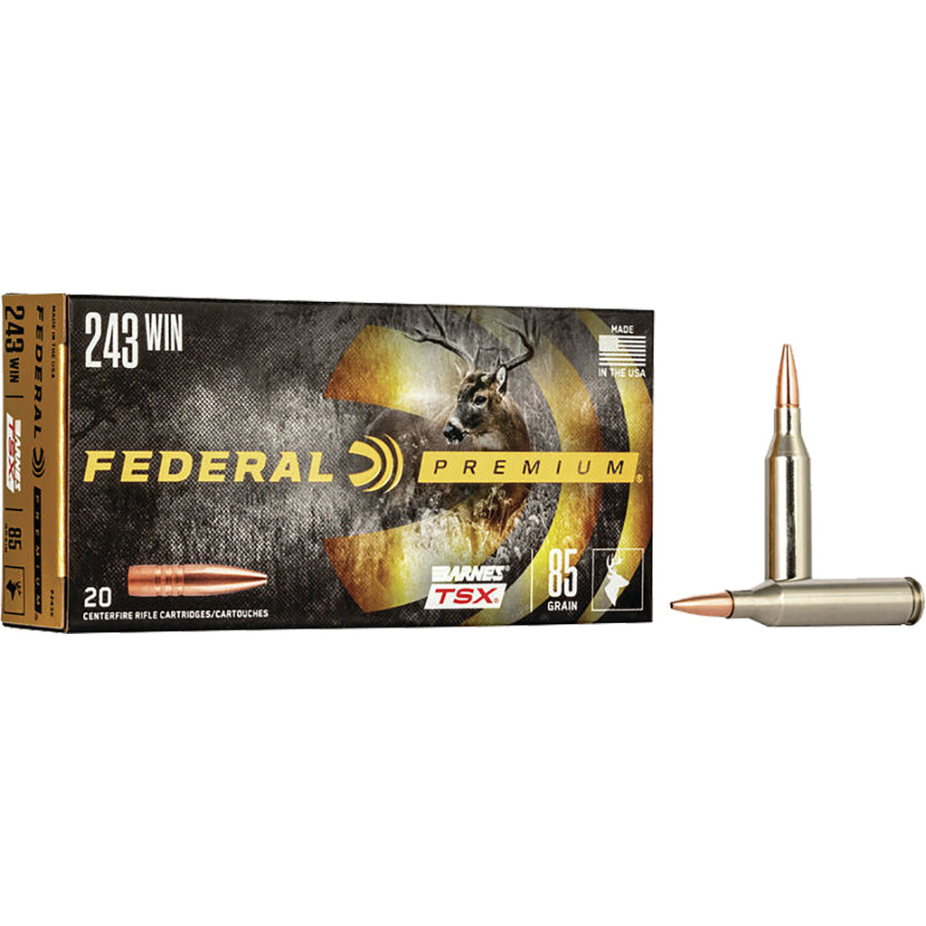 Federal Premium Barnes TSX 85 Grain .243 Winchester 3200 fps 029465098513