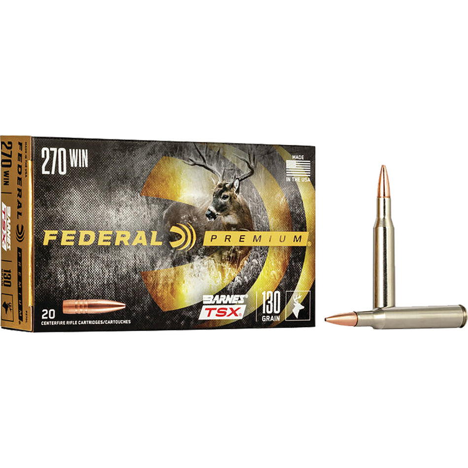 Federal Premium Barnes TSX 130 Grain .270 Winchester 3060 fps 604544647822