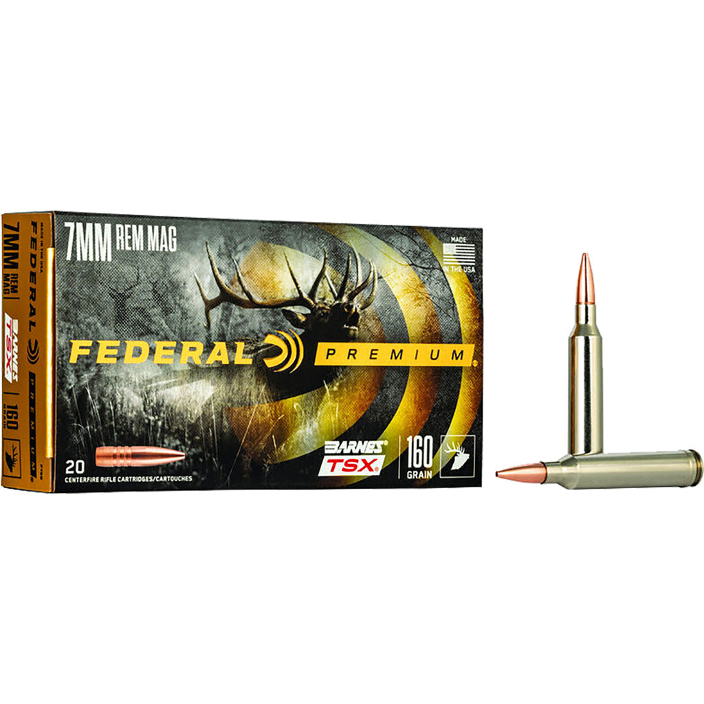 Federal Premium Barnes TSX 160 Grain 7mm Remington Mag 2940 fps 029465097165